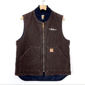 Vintage Carhartt arctic vest brown cotton duck
